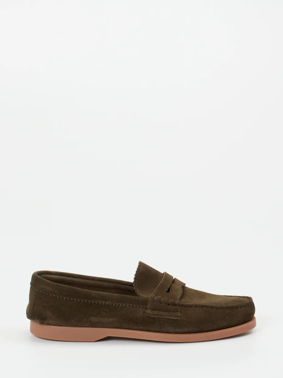 – Loafer aus Veloursleder oliv*Andrea Puccini Clearance