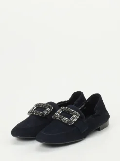 – Loafer aus Veloursleder Dunkel*Andrea Puccini Online