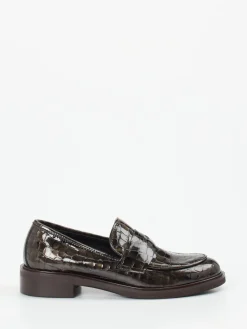 Damen Andrea Puccini – Loafer aus Lackleder mit Krokoprägung