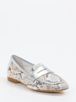 – Loafer aus geprägtem Leder beige*Andrea Puccini