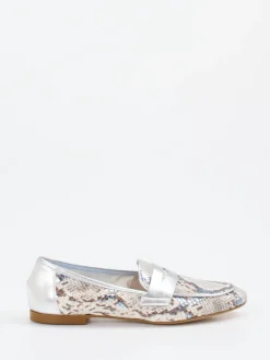 – Loafer aus geprägtem Leder beige*Andrea Puccini