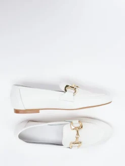 Damen Andrea Puccini – Loafer aus Kalbleder in Offwhite