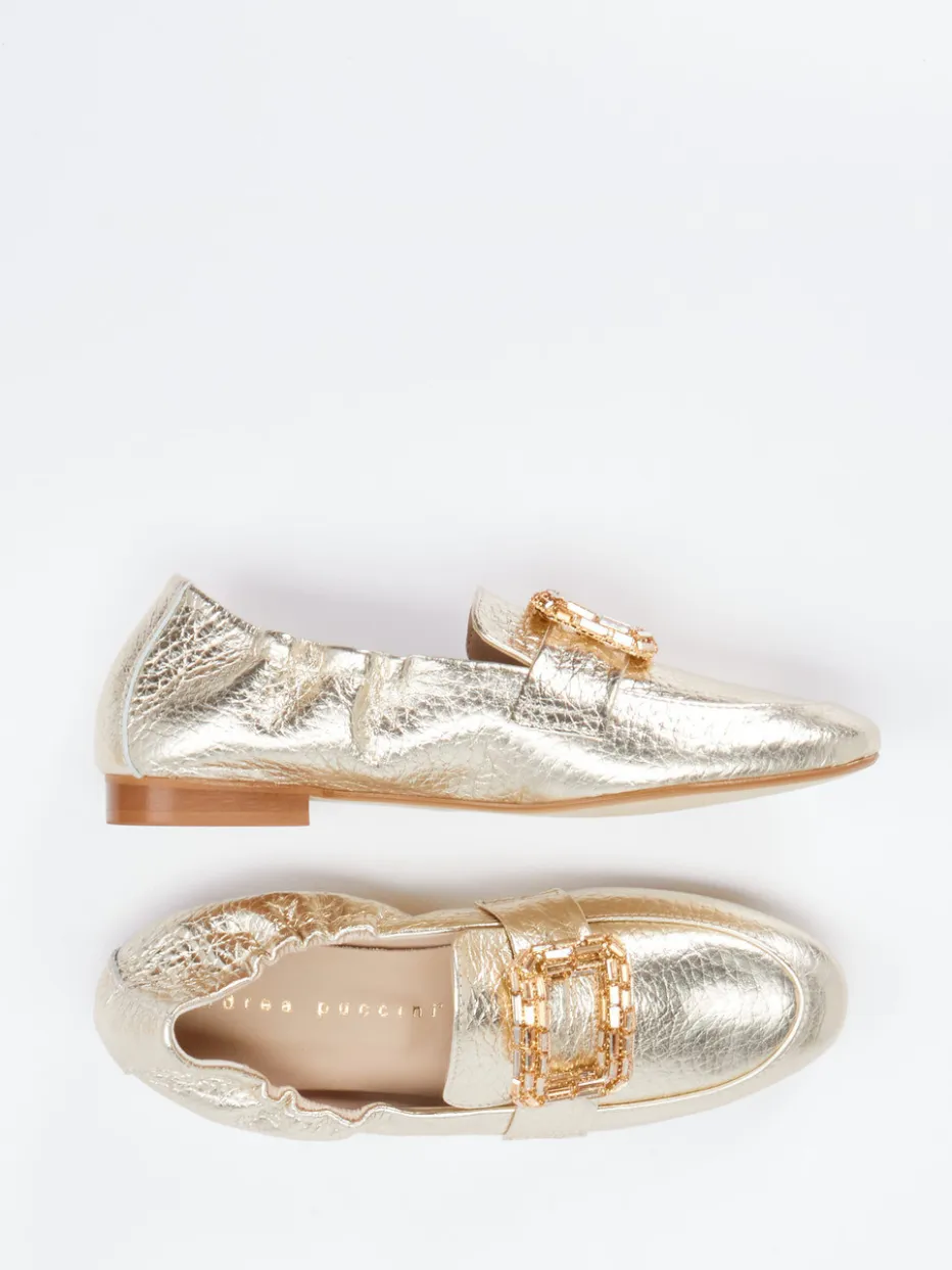 – Loafer aus Metallicleder farben*Andrea Puccini New