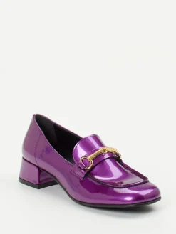 Damen Andrea Puccini – Loafer aus Lackleder Violett-Metallic