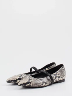 Damen Andrea Puccini – Mary Jane Ballerinas aus geprägtem Leder