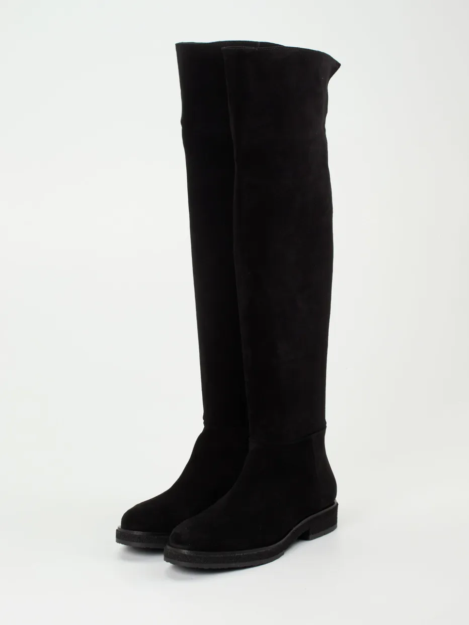 Damen Andrea Puccini – Overkneestiefel aus Veloursleder
