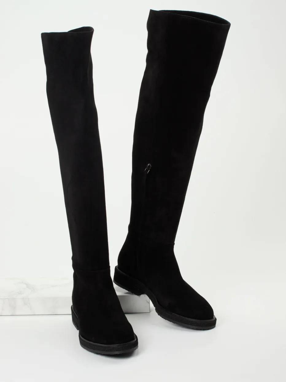 Damen Andrea Puccini – Overkneestiefel aus Veloursleder