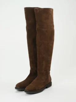 Damen Andrea Puccini – Overknee-Stiefel aus Veloursleder