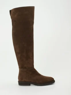 Damen Andrea Puccini – Overknee-Stiefel aus Veloursleder