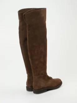 Damen Andrea Puccini – Overknee-Stiefel aus Veloursleder