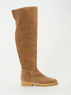 Damen Andrea Puccini – Overknee-Stiefel aus Veloursleder