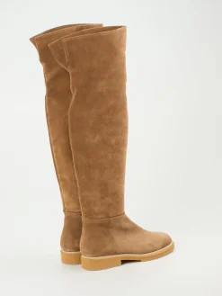 Damen Andrea Puccini – Overknee-Stiefel aus Veloursleder