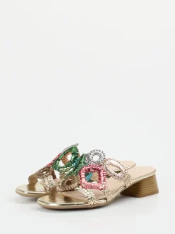 Damen Andrea Puccini – Pantolette aus Metallic color