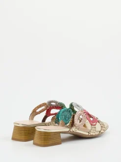 Damen Andrea Puccini – Pantolette aus Metallic color