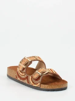 – Pantoletten aus Metallicleder Braun*Andrea Puccini Discount