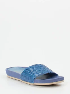 Damen Andrea Puccini – Pantolette aus Flechtleder jeans