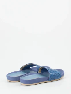 Damen Andrea Puccini – Pantolette aus Flechtleder jeans