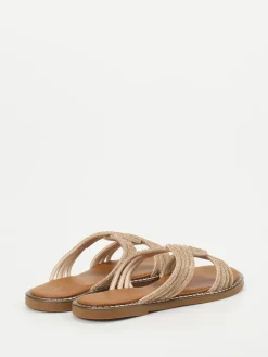 Damen Andrea Puccini – Pantolette aus Metallic in