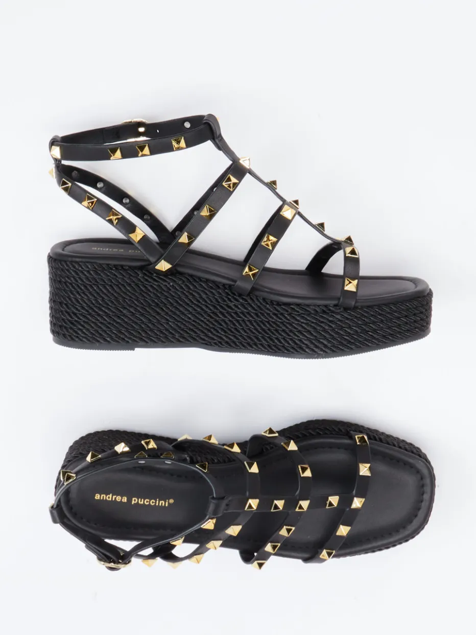 – Plateau-Sandale aus Lederimitat*Andrea Puccini Online