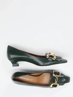 – Pumps aus Lammleder in Tannen*Andrea Puccini Discount