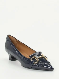 Damen Andrea Puccini – Pumps aus Lackleder in Dunkel