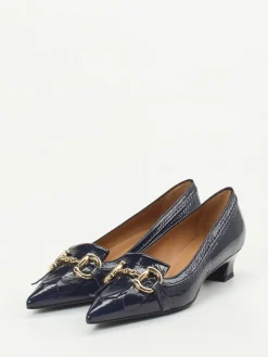 Damen Andrea Puccini – Pumps aus Lackleder in Dunkel