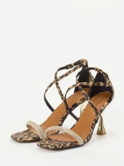 – Riemchensandalette aus Leder Leoprint*Andrea Puccini Sale