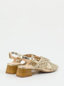 Damen Andrea Puccini – Riemchensandale aus Metallicleder farben