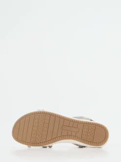 Damen Andrea Puccini – Riemchensandalen aus Metallicleder