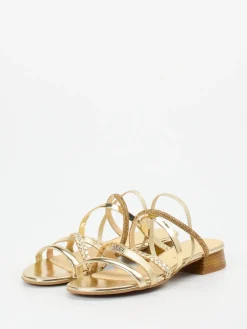 – Riemchensandale aus Metallicleder*Andrea Puccini New