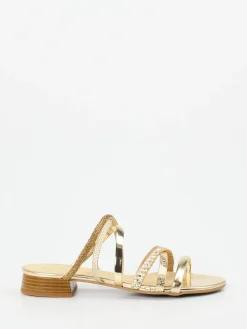 – Riemchensandale aus Metallicleder*Andrea Puccini New