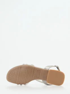 Damen Andrea Puccini – Riemchensandale aus Metallic