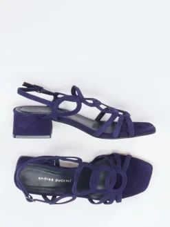 Damen Andrea Puccini – Sandalette aus Veloursleder Tief