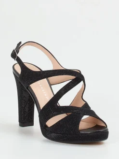 Damen Andrea Puccini – Sandalette aus Metallic mit Glitzerlook