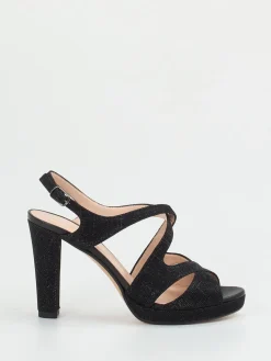 Damen Andrea Puccini – Sandalette aus Metallic mit Glitzerlook