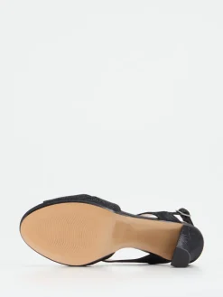 Damen Andrea Puccini – Sandalette aus Metallic mit Glitzerlook