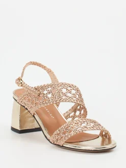 – Sandalette aus Metallicleder Roségold*Andrea Puccini Discount