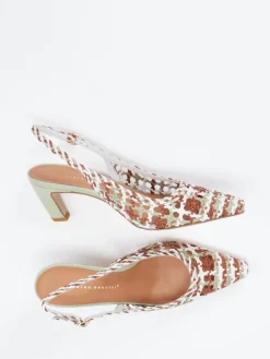 – Slingback-Pumps aus Flechtleder salbeigrün*Andrea Puccini Hot