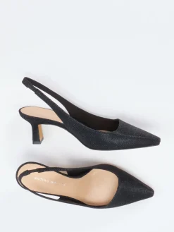 Damen Andrea Puccini – Slingback-Pumps aus Metallicleder