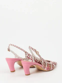– Slingback-Pumps aus Flechtleder rosé*Andrea Puccini Hot