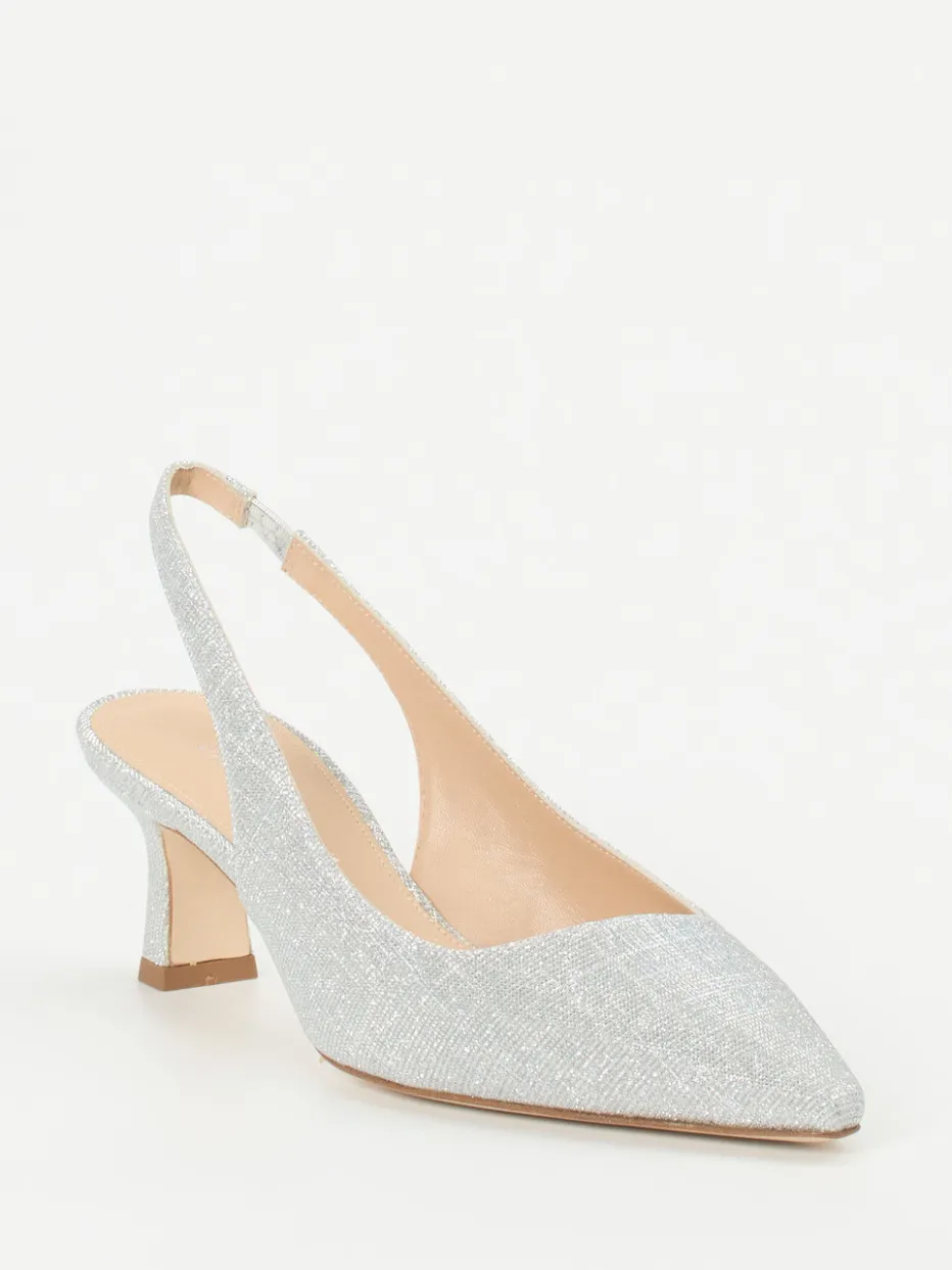 Damen Andrea Puccini – Slingback-Pumps aus Metallicleder