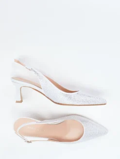 Damen Andrea Puccini – Slingback-Pumps aus Metallicleder