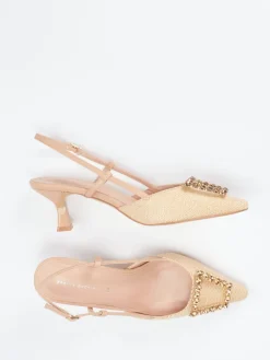– Slingpumps aus Flechtleder*Andrea Puccini Sale