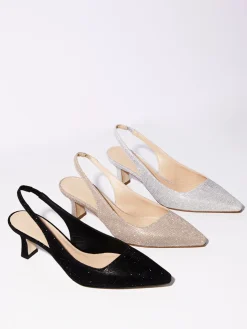 – Slingpumps aus Metallicleder champagner*Andrea Puccini Best