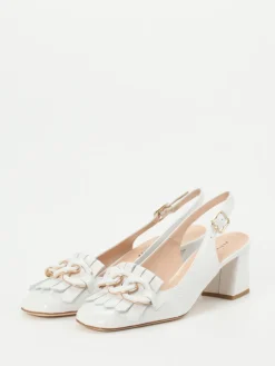 – Slingpumps aus Lackleder Elfenbein*Andrea Puccini Clearance