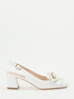 – Slingpumps aus Lackleder Elfenbein*Andrea Puccini Clearance