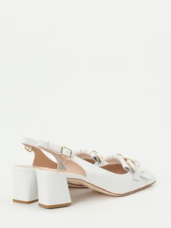 – Slingpumps aus Lackleder Elfenbein*Andrea Puccini Clearance