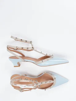 – Slingpumps aus Lackleder Hell*Andrea Puccini Discount