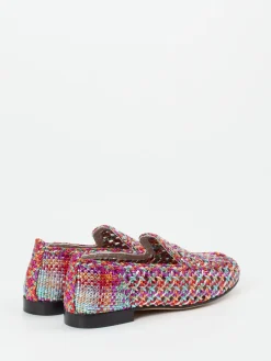 Damen Andrea Puccini – Slipper aus Flechtleder color