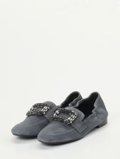 – Slipper aus Veloursleder anthrazit*Andrea Puccini Online